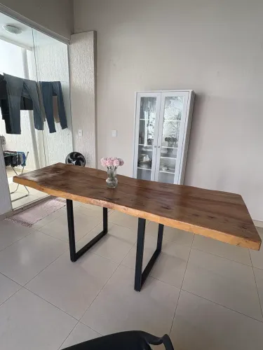 MESA MADEIRA MACIÇA 8 lugares 