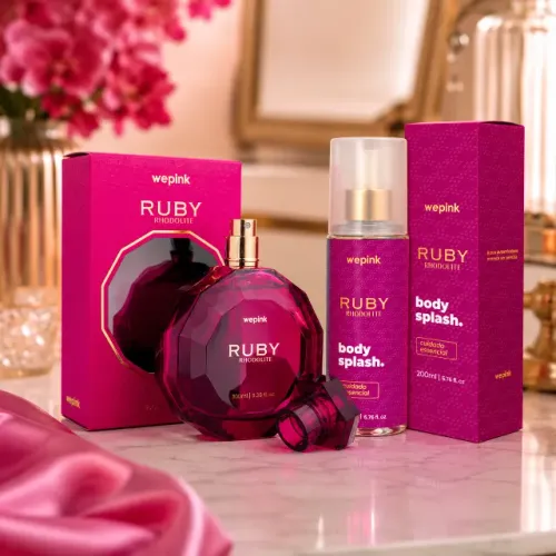 kit ruby rhodolite perfume e body splash colônia 100ml - wepink