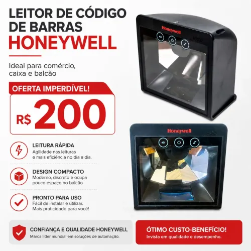 Leitor de Código de Barras Honeywell de Mesa R$ 200