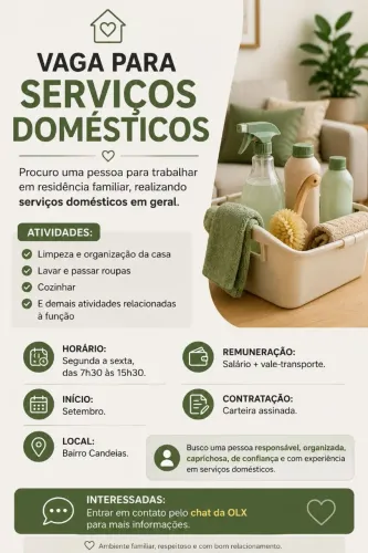 Vaga para Serviços Domésticos