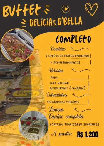 Buffet completo  R$ 1.200