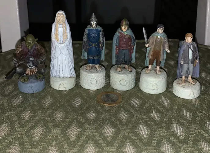 6 figuras Senhor dos Anéis Xadrez raridade importadas originais 