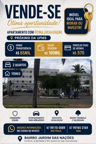 Vendo transferência, 65 mil parcelas fixas de 570 reais