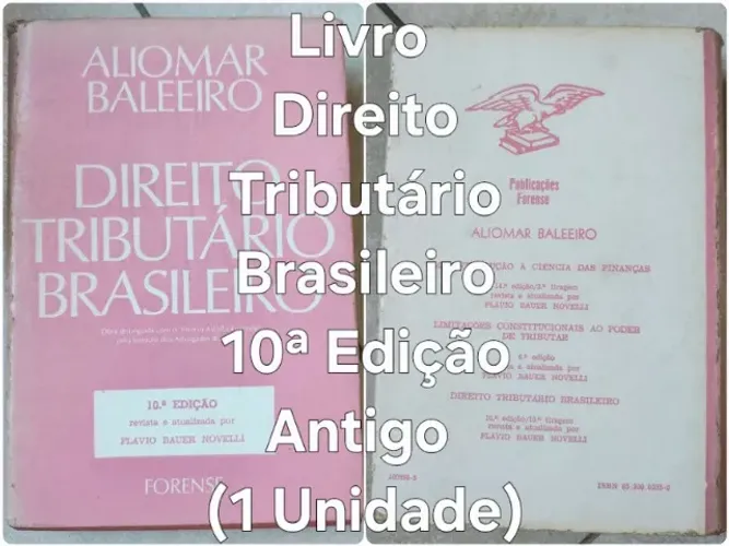 Livro Direito Tributário Brasileiro Antigo