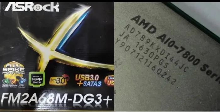 Kit placa mãe /processador AMD Quad core