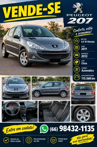 Peugeot 207 XS 1.6 Flex 16V 5P Aut. 2012
