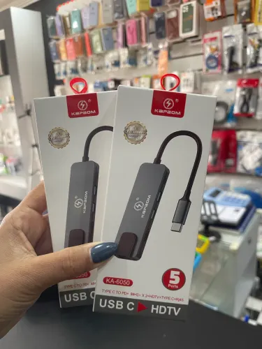 Hub Usb-c 5 Portas Kapbom Ka-6050 Hdmi Rj45 Pd