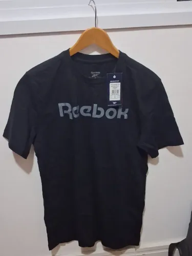 Camiseta Reebok Original Masculina Preta Opportunity Linear Tam. P - Nova com Etiqueta