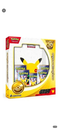 Fichário com booster pokémon 30 anos