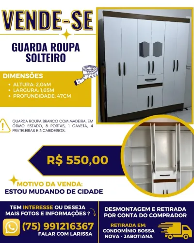 Guarda Roupa de Solteiro