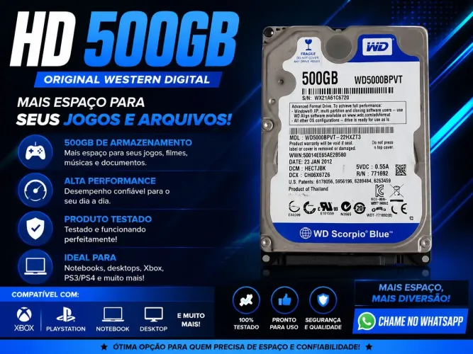 HD 500GB para Xbox