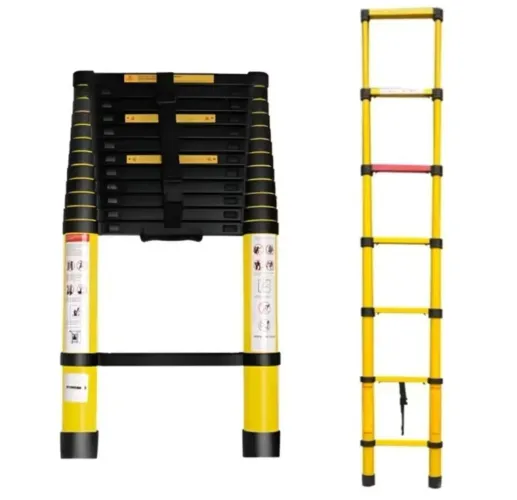 Escada telescópica 3,2 metros 13 degraus 8kg profissional trabalho