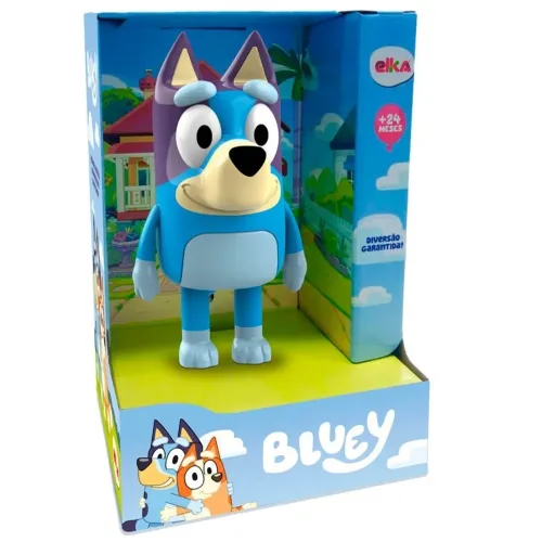 Bluey Boneca Personagem De Desenho Cachorrinha Azul 21 Cm - Elka Brinquedos