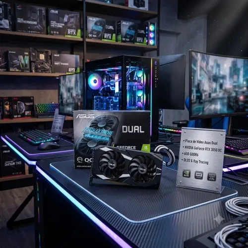 Placa de video Asus RTX 3050 6gb(Acessório novo Caixa lacrada,Nota fiscal/Garantia 2 anos)