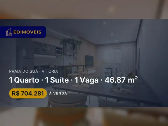 Apartamento 1 quarto na Praia do Suá, ideal para jovens profissionais