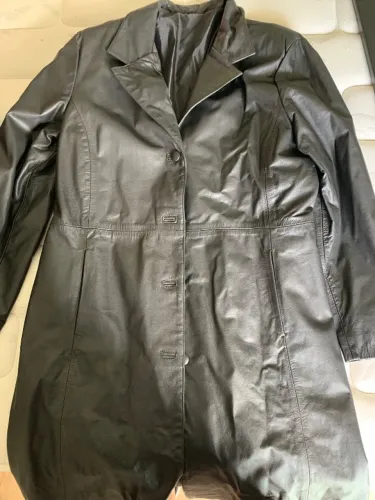 Sobretudo de couro legítimo plus size (nunca usado)