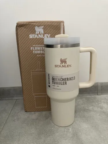 Copo Stanley Quencher 1,18L Off Bege Original Novo Com Alça e Canudo