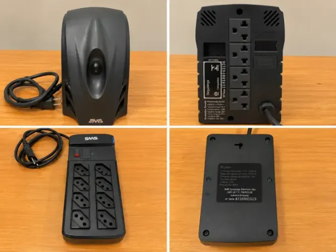 Kit Proteção Elétrica SMS - Estabilizador 1000VA + Protetor 8 Tomadas