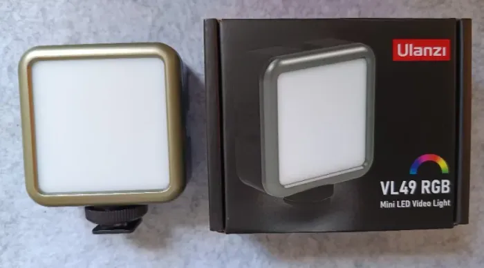 Mini LED Ulanzi VL49 RGB Luz De Vídeo 2500k-9000k Dimmabl 3.7v Preto RGB