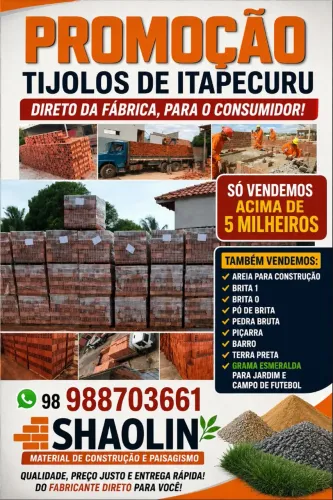 Tijolos direto de itapecuru promocional