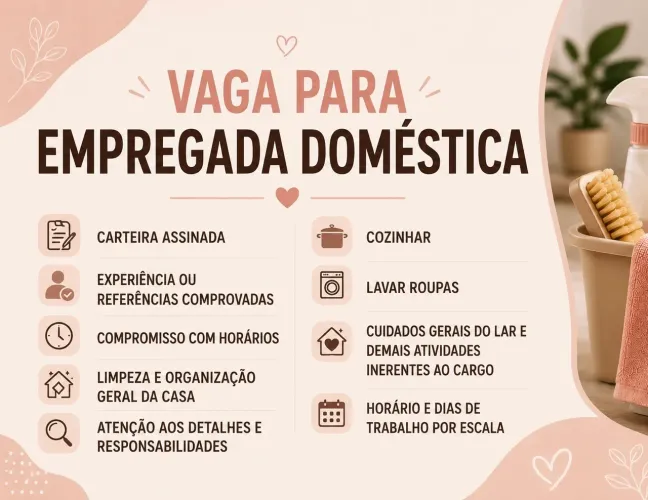 Vaga empregada domestica