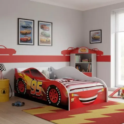 Cama Carro Infantil Meninos Adesivada Personagens 100% MDF - AV