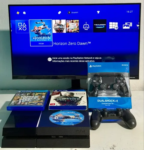 Ps4 | 500GB | 3 jogos