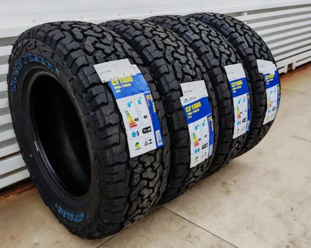 Pneu 14 Comforser letras Brancas Borrachudos novos