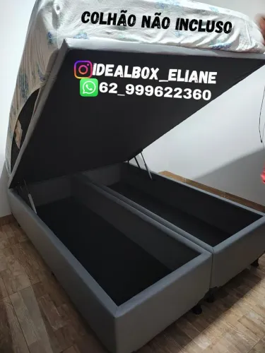 Box baú casal bipartido - Pistões hidráulicos