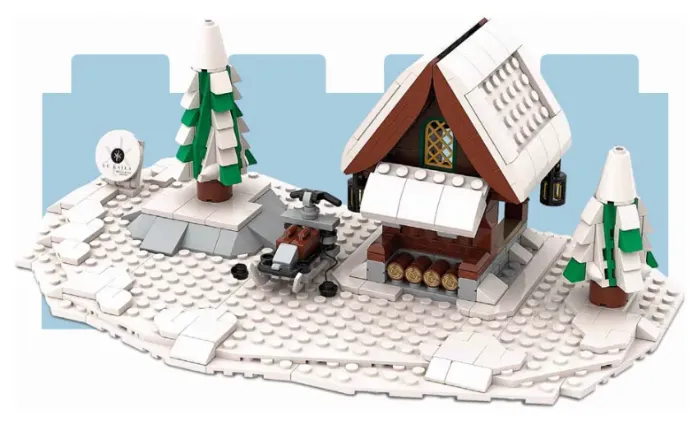 LEGO Le Chalet - Le Kaïla Hotel & Spa - Méribel, Alpes Franceses - 411 peças - Raridade!