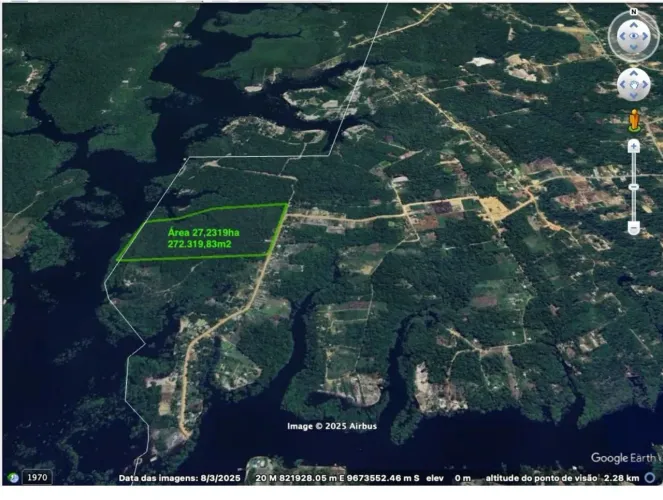 Terreno no Tarumã com acesso por Terra e Rio