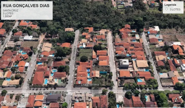 Lote a venda no bairro Santa Cruz com 1.080m²