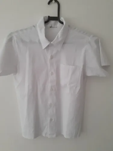 CAMISA INFANTIL BRANCA TAMANHO 2, MANGA CURTA