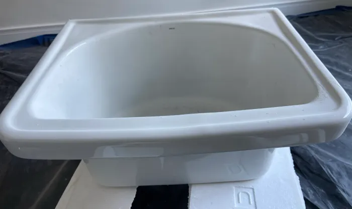 Tanque de louça Deca 22 litros com coluna 50 x 38 cm branco