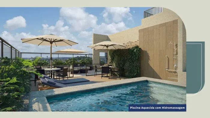 Parnamirim, Recife  Apartamento 51 m², 2 quartos, piscina e salão de festas.