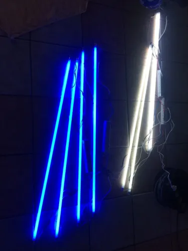 kit Lâmpadas para aquário, azul e branca T5 115cm 8 Lâmpadas + Reator