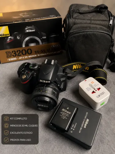 Nikon D3200 + Lente 50mm f/1.8D | Menos de 20 mil cliques | Caixa Original