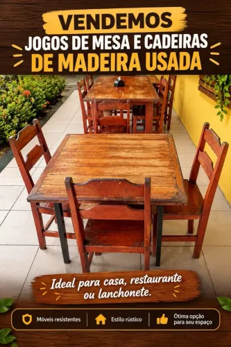 Mesas e cadeiras para bares e restaurante 
