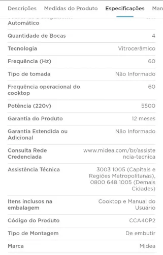 Fogão elétrico