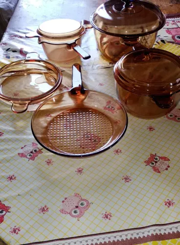 Conjunto de luxo panelas de vidro