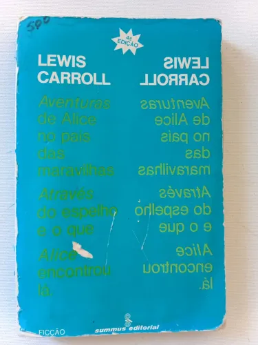 Livro Alice no país das Maravilhas. De Lewis Carrol