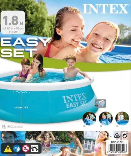 Piscina Inflável Easy Set 880 Litros 183x51cm Intex