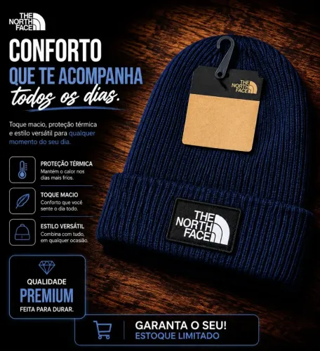 Touca the north face azul escuro