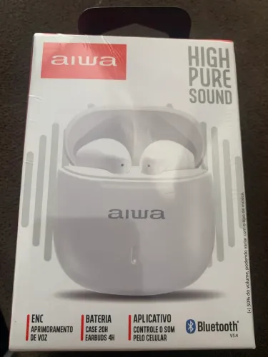 Fone aiwa lacrado branco 