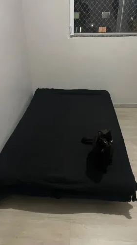 Sofá-Cama Casal 3 Lugares Jimmy Suede Azul Marinho