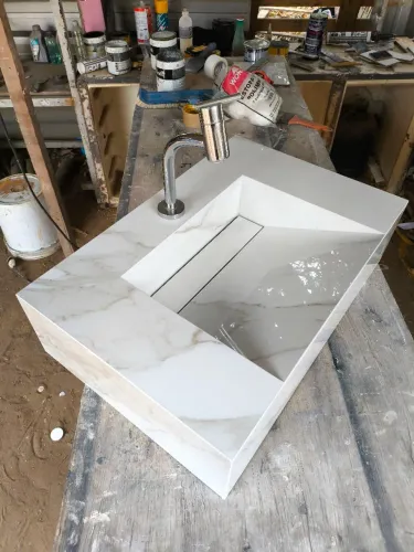 Pia de porcelanato para banheiro 60x40