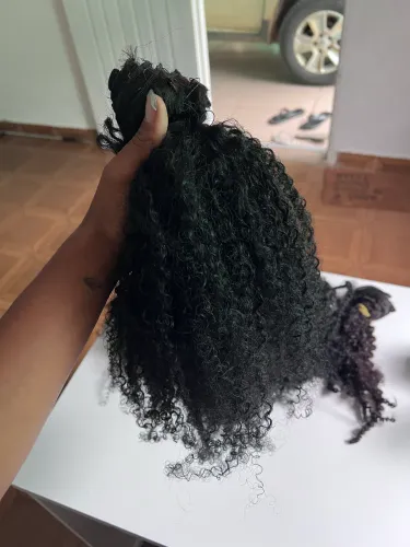 Cabelo Humano Crespo (cacho 0) 60/65cm