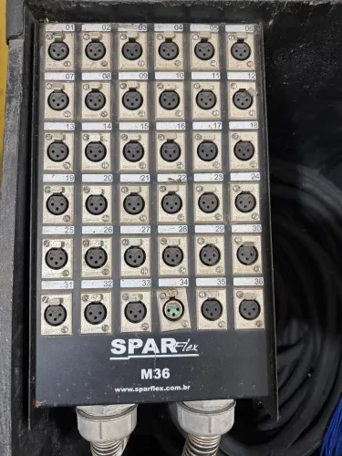 Multicabo de Áudio Profissional 36 Vias - Sparflex M36 - Split 2 Vias - Completo