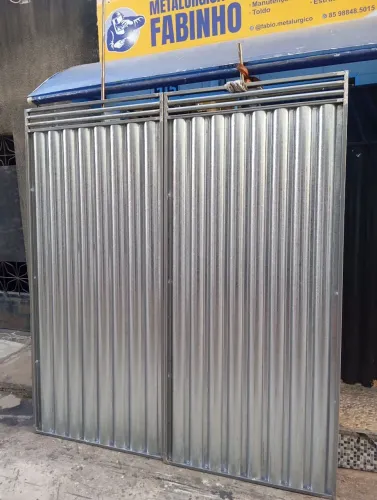 Portão pra garagem de ferro novo