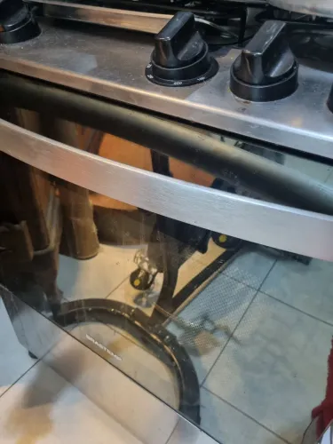Fogão Brastemp, inox/5 bocas